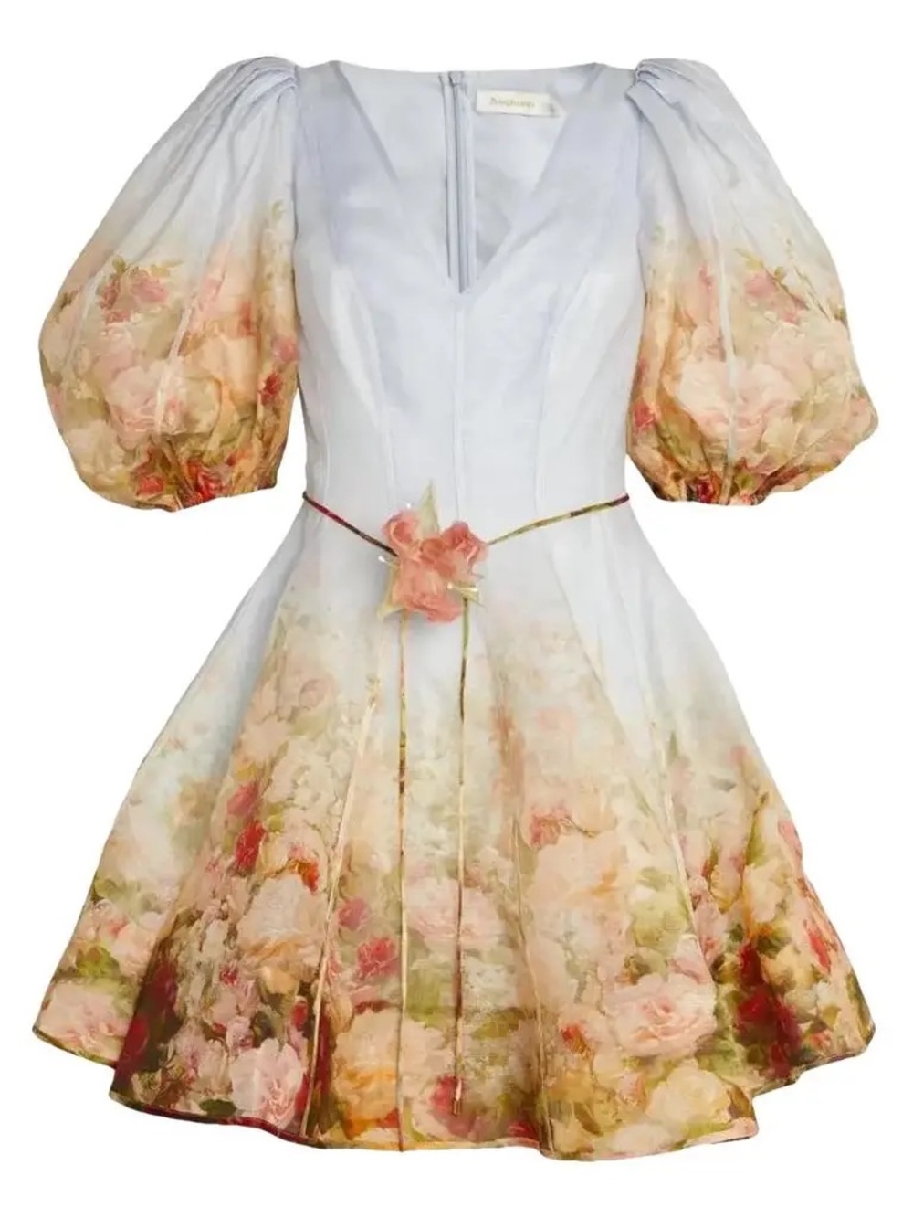 ZIMMERMANN Luminosity Flip Dress in Rosy Garden Floral Print